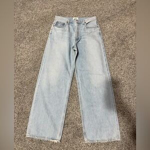 Agolde Light Wash Low Slung Baggy Jeans